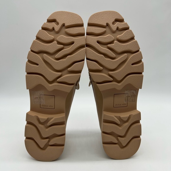 Dolce Vita ERNA Loafers Light Blush Leather Gold Chain Fringe 9.5 New With Box - Picture 9 of 11